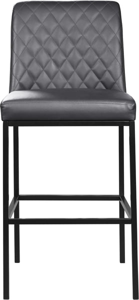 Bryce Grey Faux Leather Stool