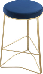 Tres Navy Velvet Counter Stool image