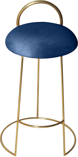 Ring Navy Velvet Counter Stool