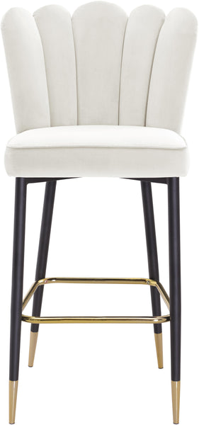 Lily Cream Velvet Stool