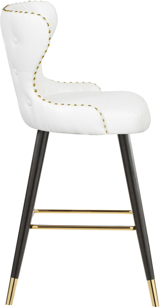 Hendrix White Faux Leather Counter/Bar Stool