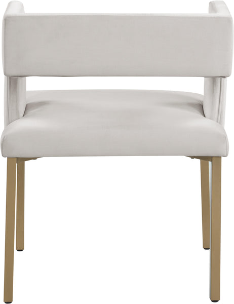 Caleb Cream Velvet Dining Chair