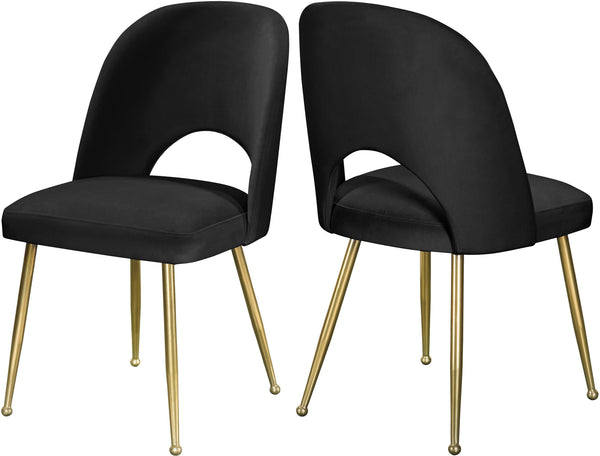 Logan Black Velvet Dining Chair