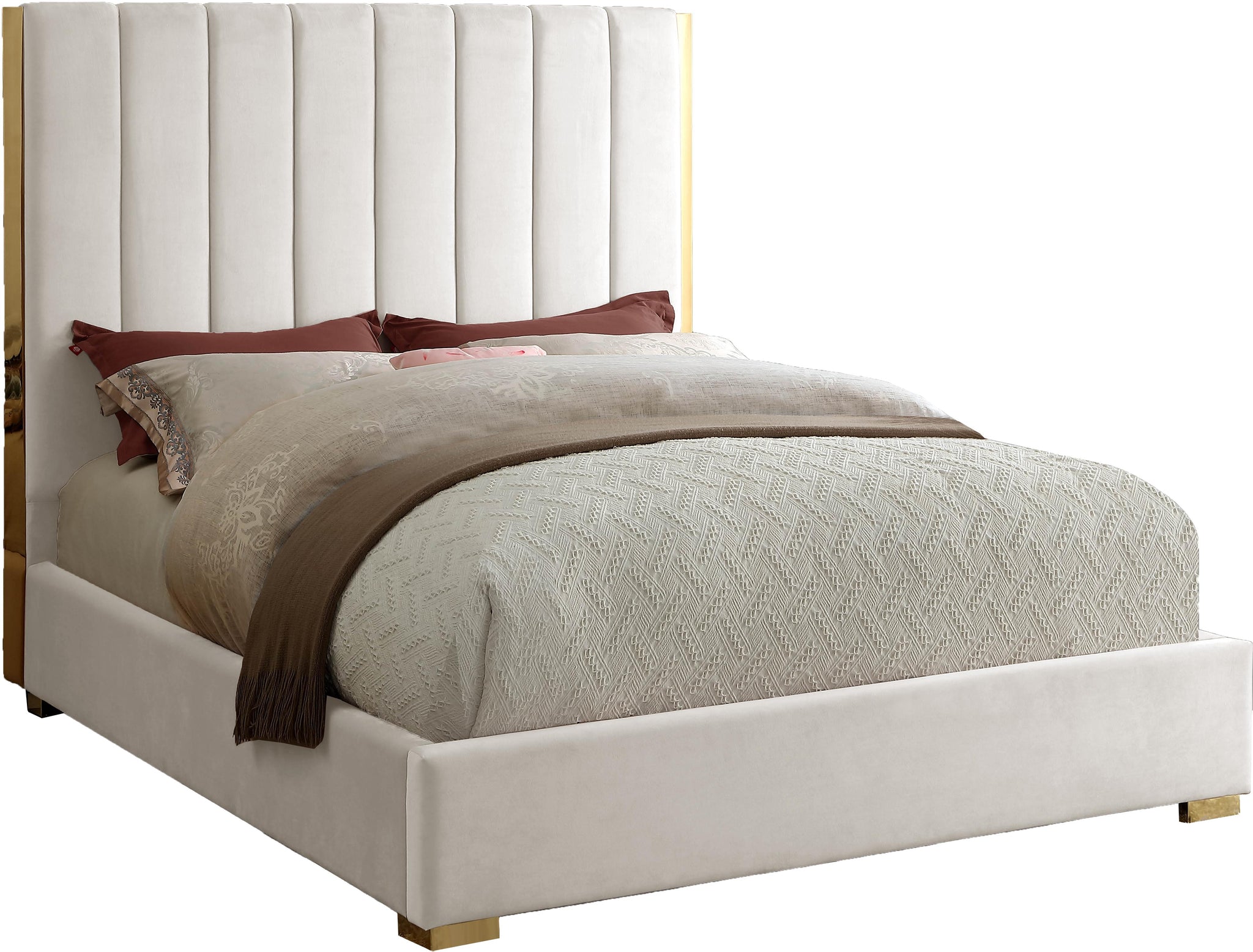Becca Cream Velvet King Bed