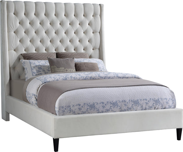 Fritz Cream Velvet King Bed