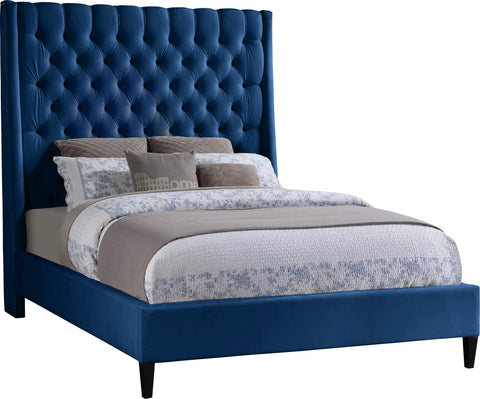 Fritz Navy Velvet Full Bed image