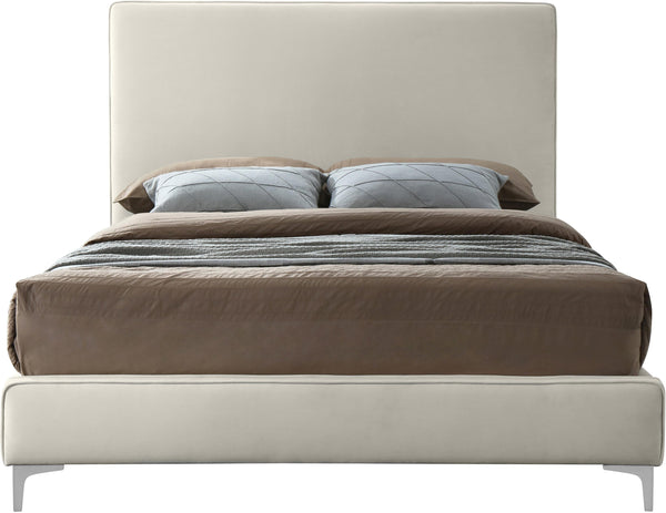 Geri Cream Velvet Full Bed