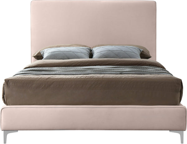 Geri Pink Velvet Full Bed