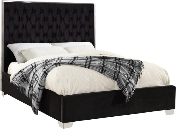 Lexi Black Velvet King Bed