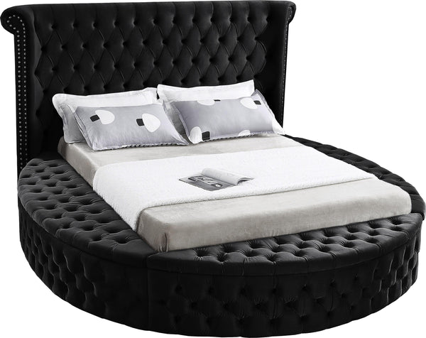 Luxus Black Velvet King Bed (3 Boxes)
