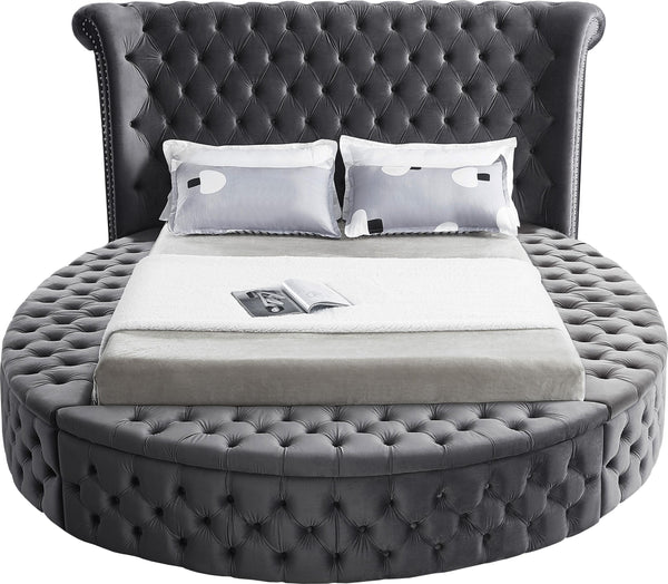 Luxus Grey Velvet King Bed (3 Boxes)