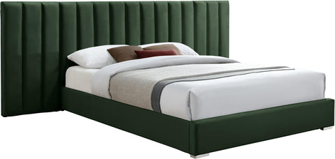 Pablo Green Velvet Queen Bed
