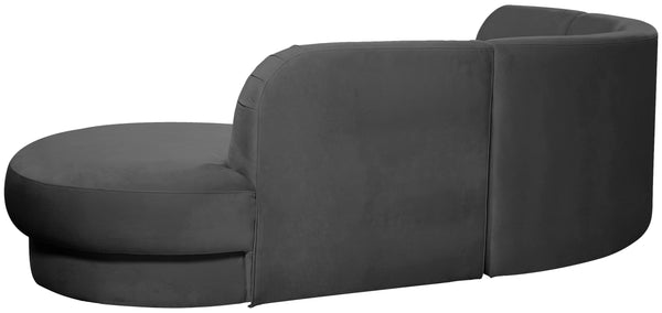 Rosa Grey Velvet 3pc. Sectional (3 Boxes)