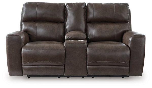 Crossplex Power Reclining Loveseat with Console