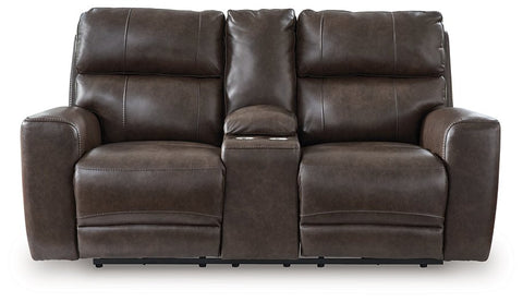 Crossplex Power Reclining Loveseat with Console