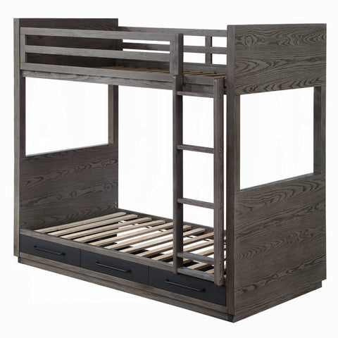 Estevon Twin-Twin Bunk Bed With Storage