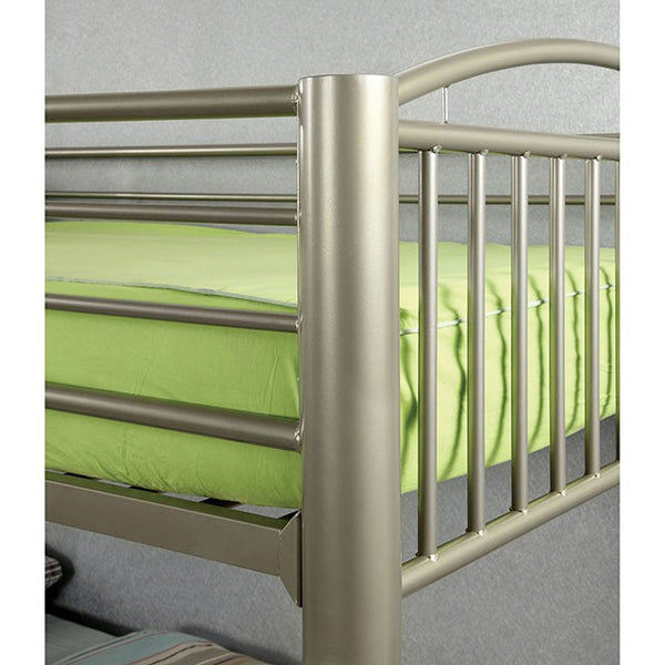 Lovia Metallic Gold Twin/Full Bunk Bed