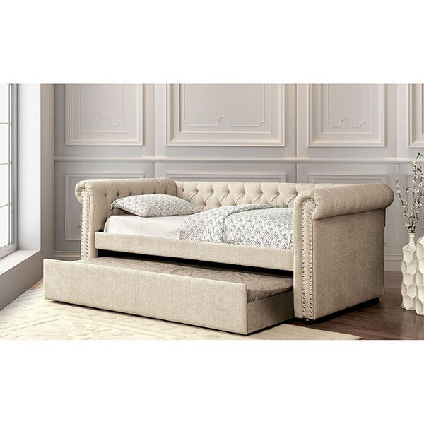Leanna Daybed w Trundle Beige