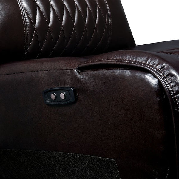 Mariah Power Sectional w/ Recliner Brown