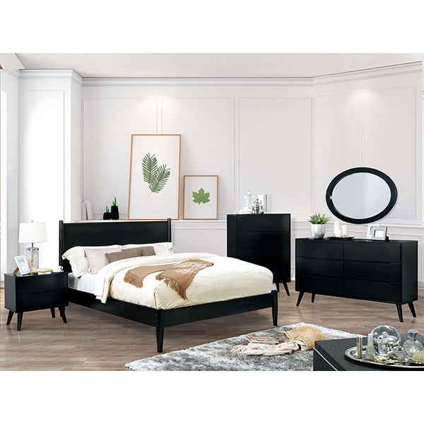 Lennart Bed Oak, Black, Gray, & White