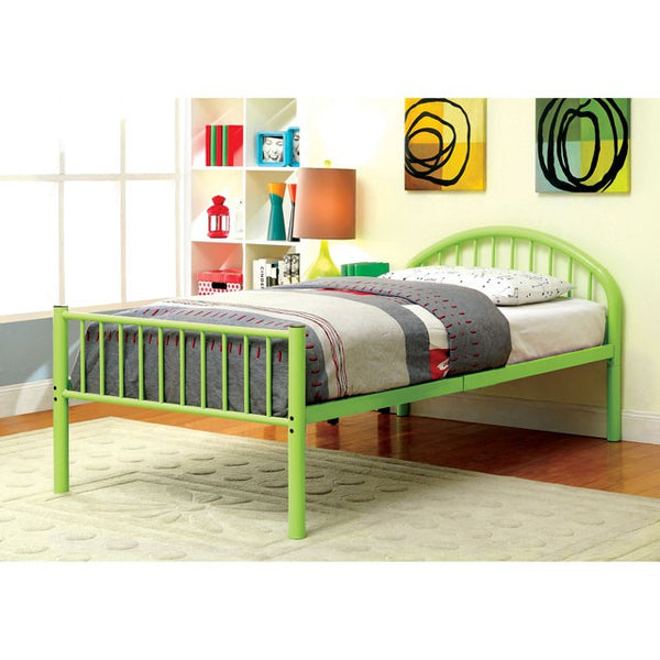 Rainbow Full Bed Black, White, Silver, Black, & Green