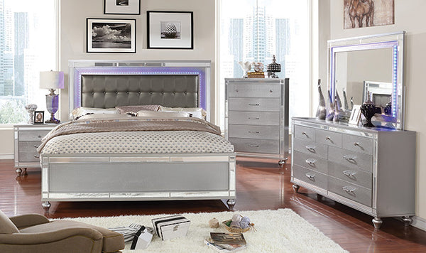Brachium Queen Bedroom Set Silver