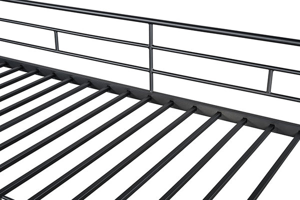 Myles Twin Loft Bed White, Silver & Black