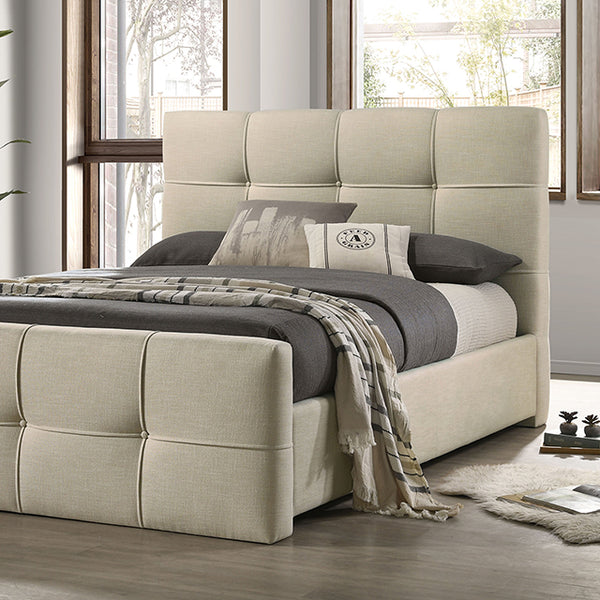 Merced Bed Gray & Ivory